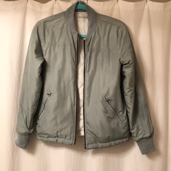 NWOT Reversible Mint A&F Down Bomber Jacket | SM - Picture 2 of 6
